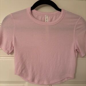 lululemon athletica Soft Pink Crop Top